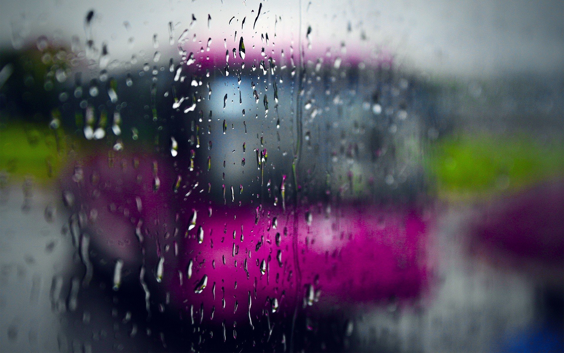 rain, Rain, On, Glass Wallpaper