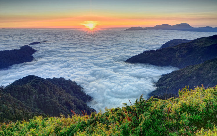 nature, Landscapes, Clouds, Fog, Mist, Sunset, Sunrise, Sun, Sky, Scenic HD Wallpaper Desktop Background