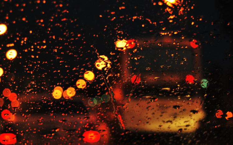 photography, Drops, Water, Lights, Dark, Colors, Vehicles, Cars, Traffic HD Wallpaper Desktop Background