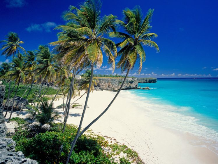 landscapes, Sand, Barbados, Beaches HD Wallpaper Desktop Background
