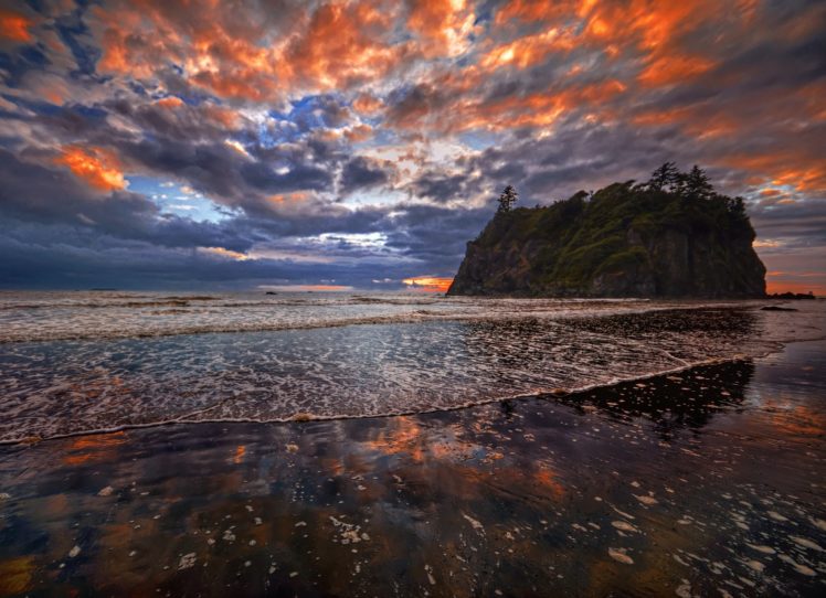 beach, Ocean, Sea, Reflection HD Wallpaper Desktop Background