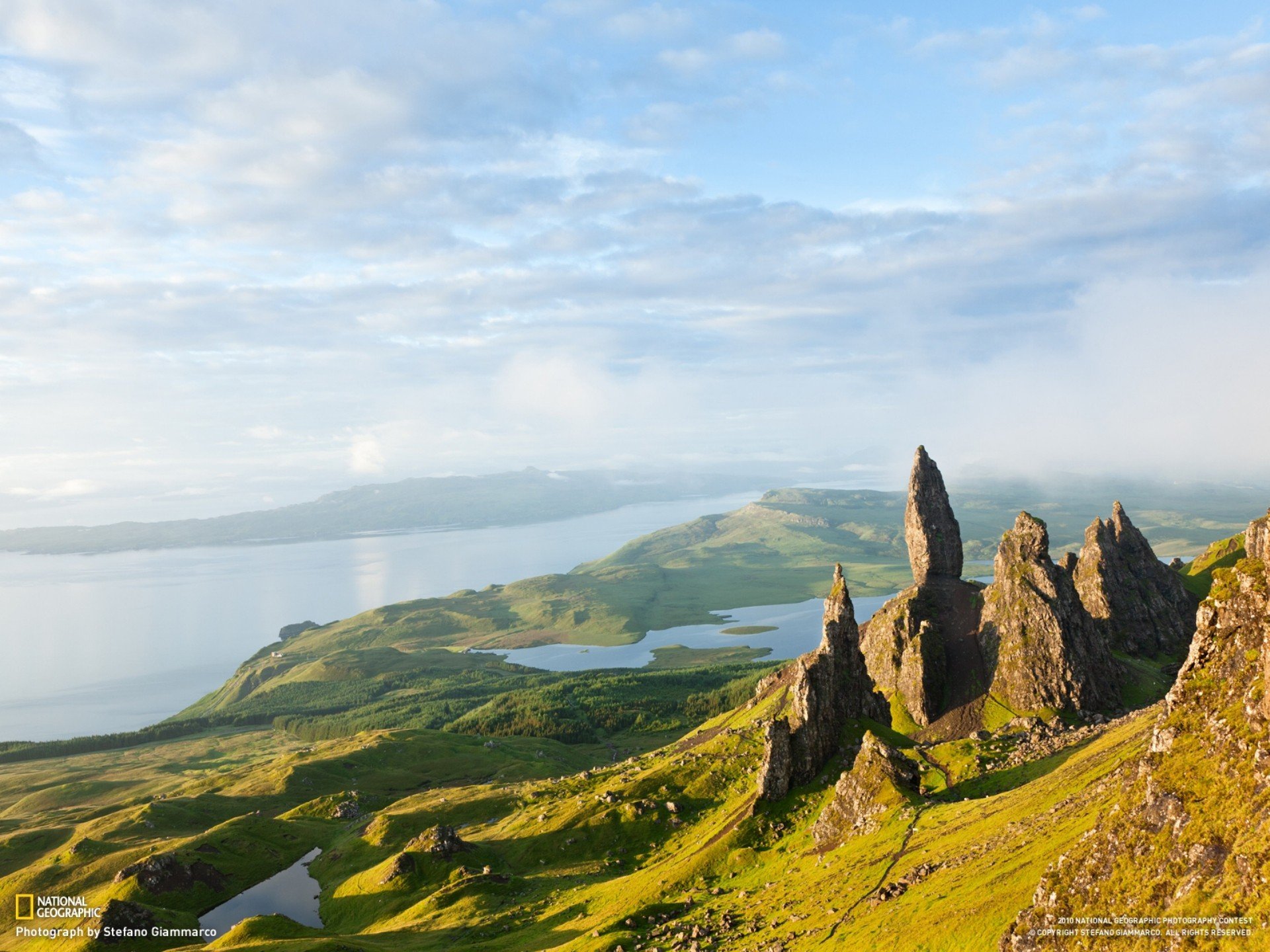water, Mountains, Landscapes, Nature, Rocks, National, Geographic, Scotland, Isle, Of, Skye Wallpaper