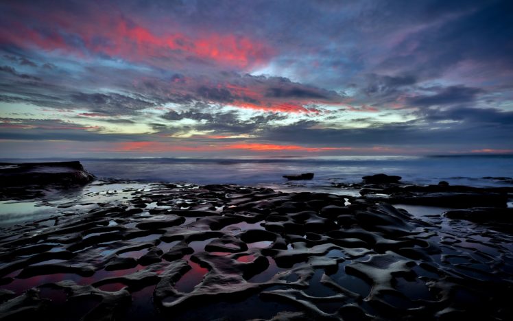 ocean, Sunset, Beach HD Wallpaper Desktop Background