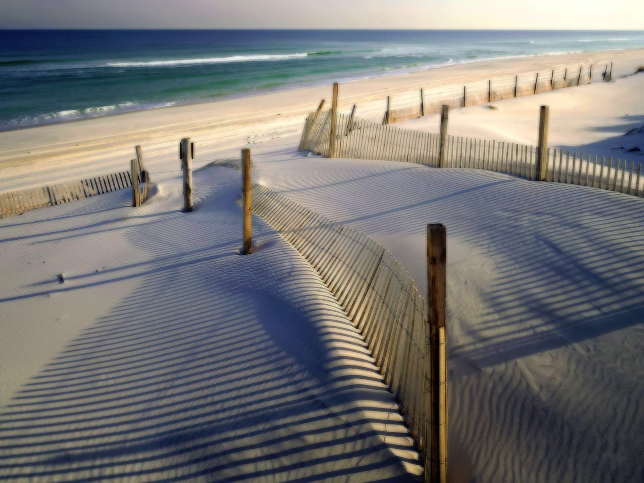 landscapes, White, Sandy, Beaches Wallpaper