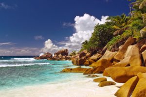 nature, Sand, Trees, Corner, Rocks, Islands, Seychelles, Beaches