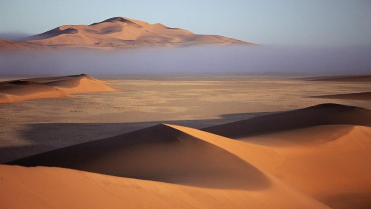 deserts, Fog, Bank, Namibia, Sand, Dunes HD Wallpaper Desktop Background