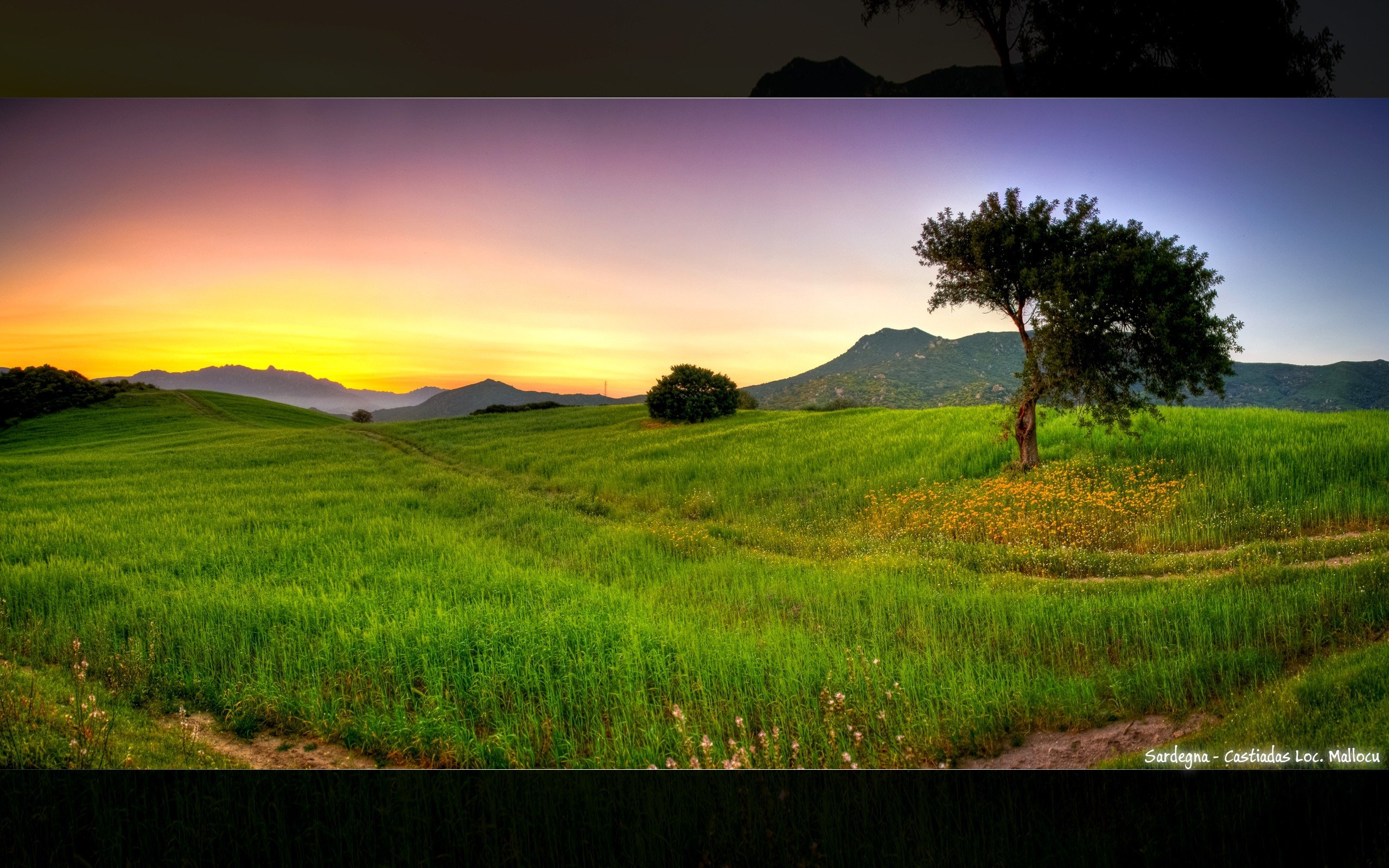 sunset, Landscapes, Nature, Fields, Hdr, Photography, Photo, Manipulation, Mediterranean Wallpaper