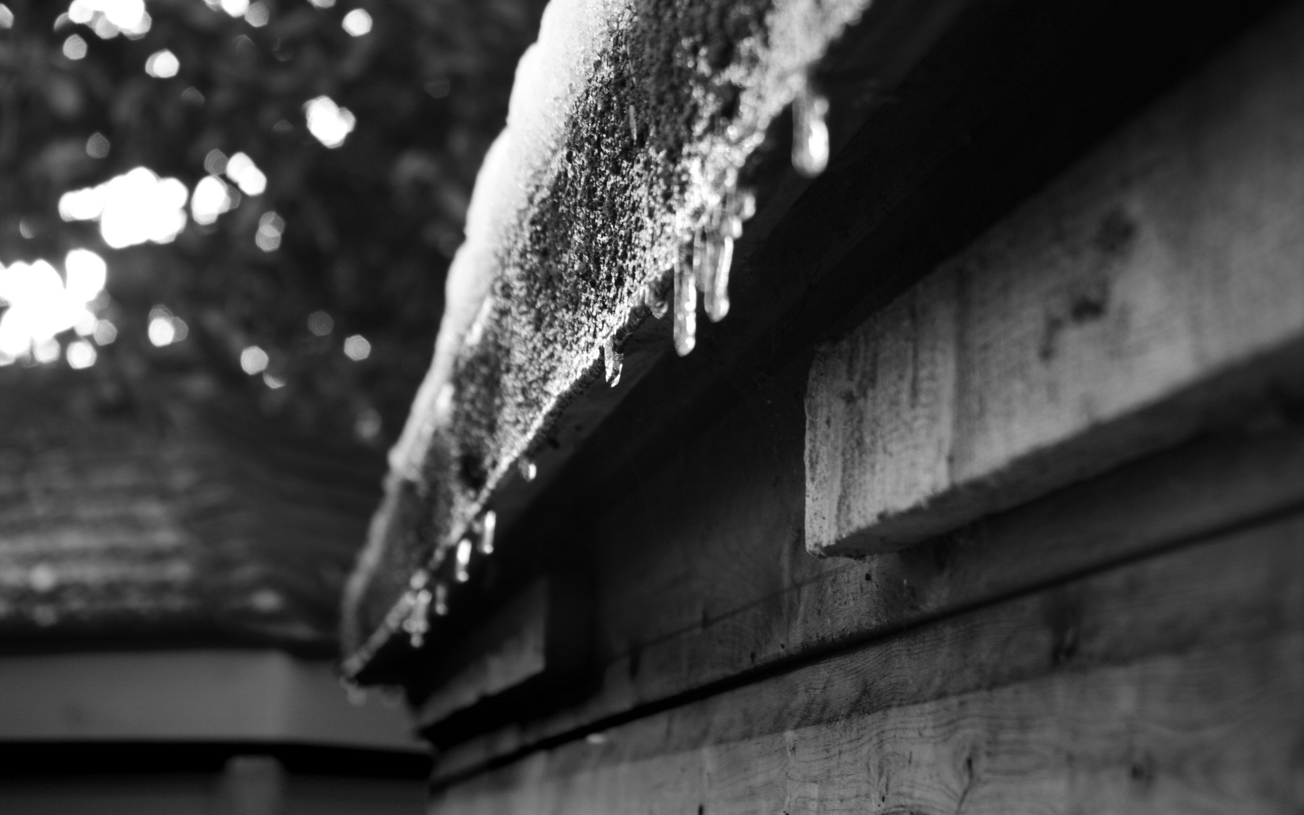 black, And, White, Ice, Drop Wallpaper