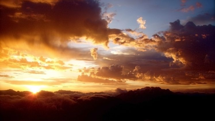 nature, Sky, Clouds, Sunlight, Color, Sunset, Sunrise, Bright HD Wallpaper Desktop Background