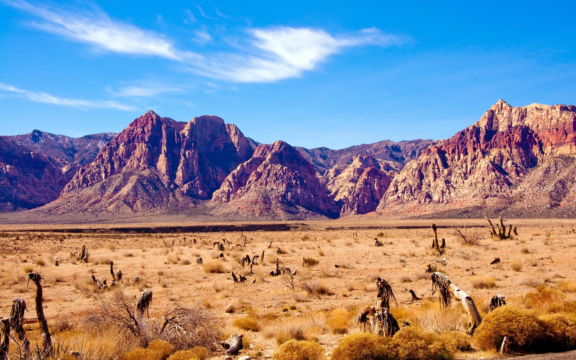nature, Deserts, Landscapes, Plants, Mountains, Range, Sky, Clouds Wallpaper