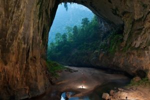 son, Doong, Cave, Nature, Landscapes, Caves, Trees, Forest, Jungle, Cliff, Stone, Walls, People