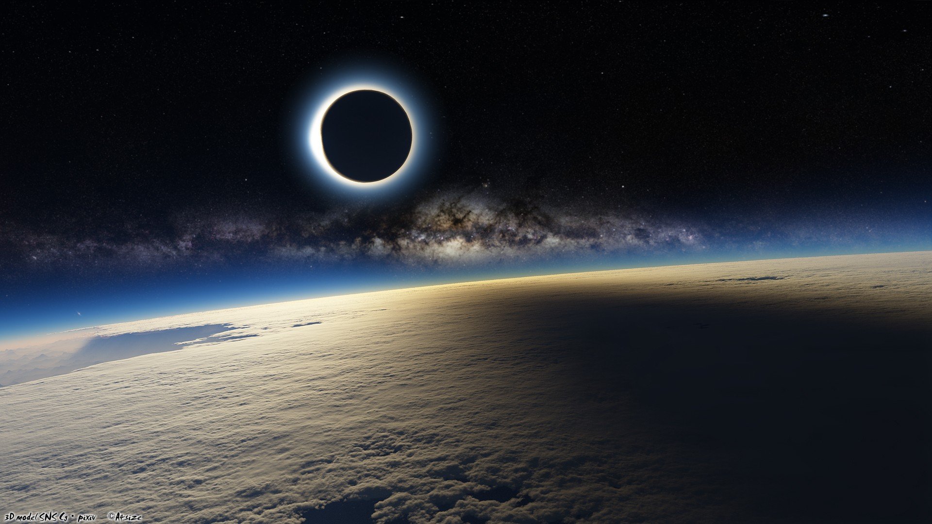 sun, Outer, Space, Stars, Galaxies, Moon, Earth, Eclipse, Skyscapes, Solar, Eclipse Wallpaper
