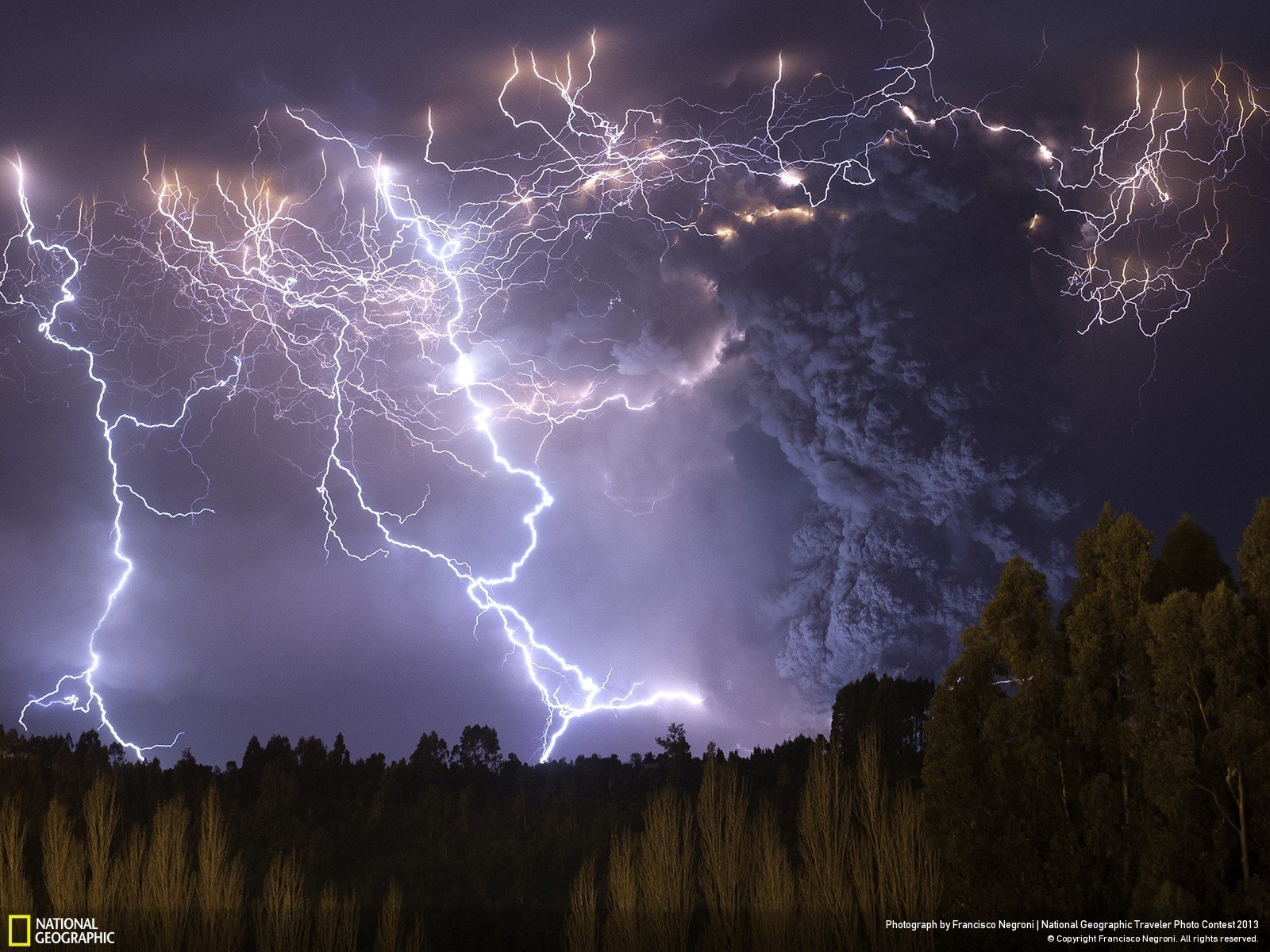 chile, Landscapes, Nature, Smoke, National, Geographic, Lightning Wallpaper