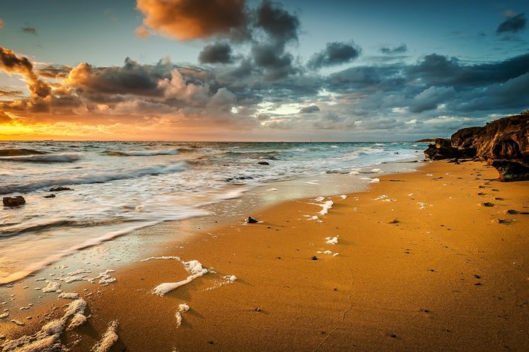 sand, Sea, Beach, Waves, Foam HD Wallpaper Desktop Background