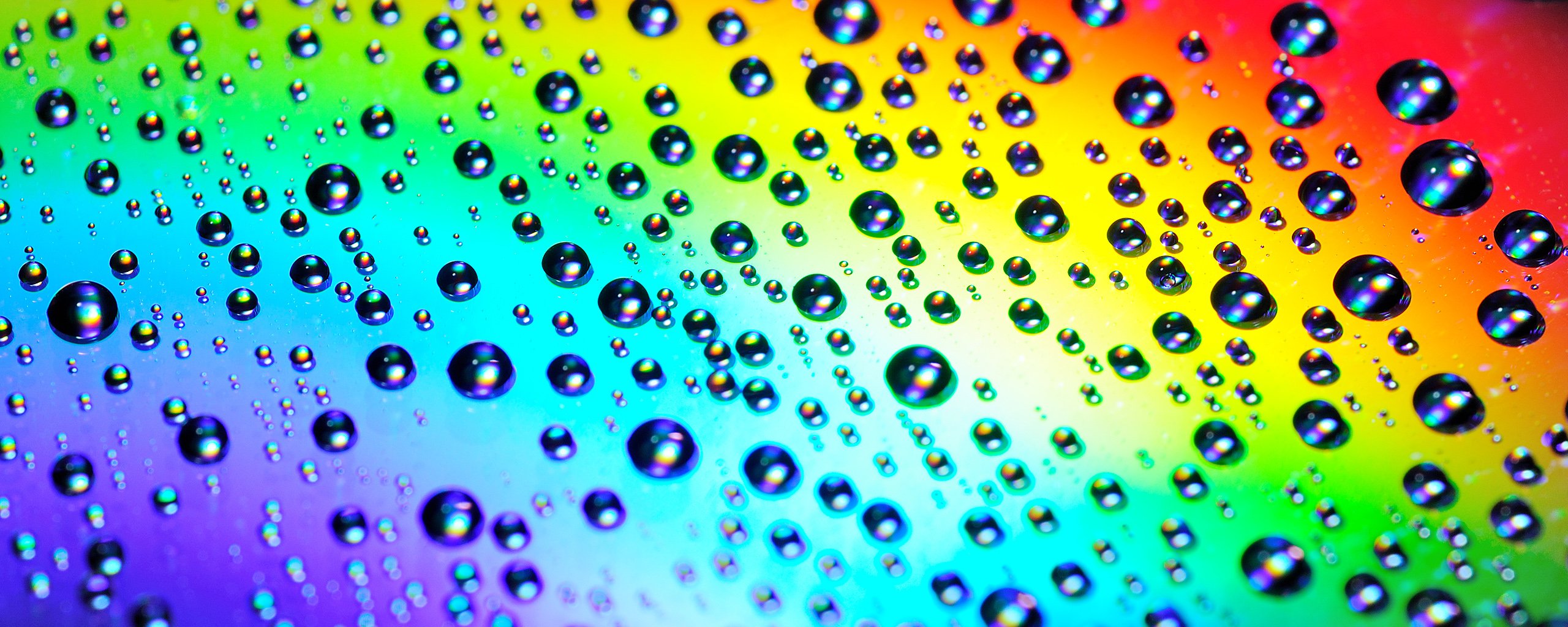 rainbows, Water, Drops Wallpaper