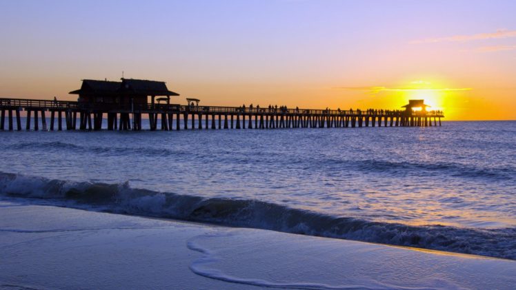piers, Florida, Beaches HD Wallpaper Desktop Background