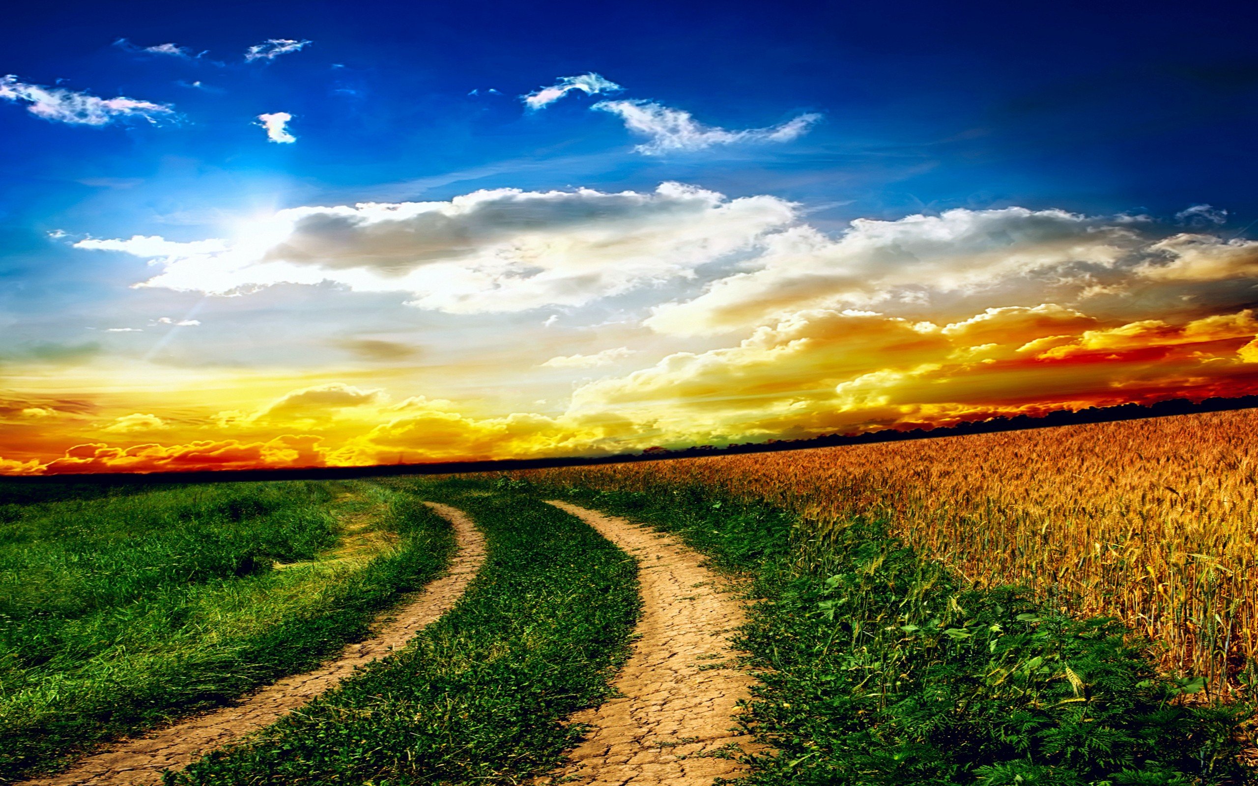 clouds, Landscapes, Nature, Fields, Paths, Hdr, Photography, Skyscapes Wallpaper