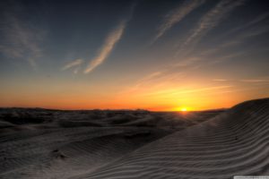 sunset, Little, Sahara