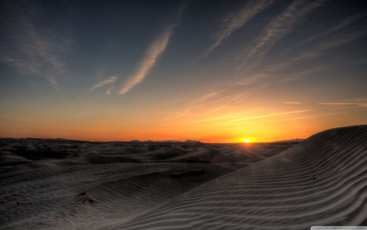 sunset, Little, Sahara HD Wallpaper Desktop Background