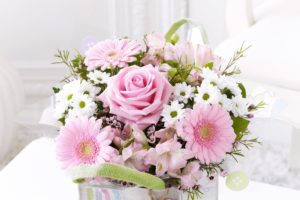 bouquet, Roses, Gerberas, Alstroemeria, Chrysanthemums, Flowers