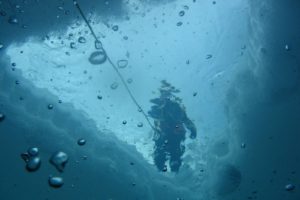 water, Ice, Blue, Underwater, Ropes