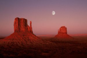 deserts, Utah, Monument, Valley, Moonrise