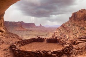 landscapes, Deserts, Rocks, Utah, Overcast, Lightning, National, Park, Rock, Formations