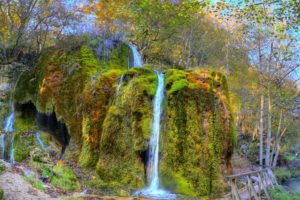 hdr, Landscapes, Rivers, Streams, Cliff, Hill, Moss, Spray, Trees, Forest, Autumn, Fall, Leaves
