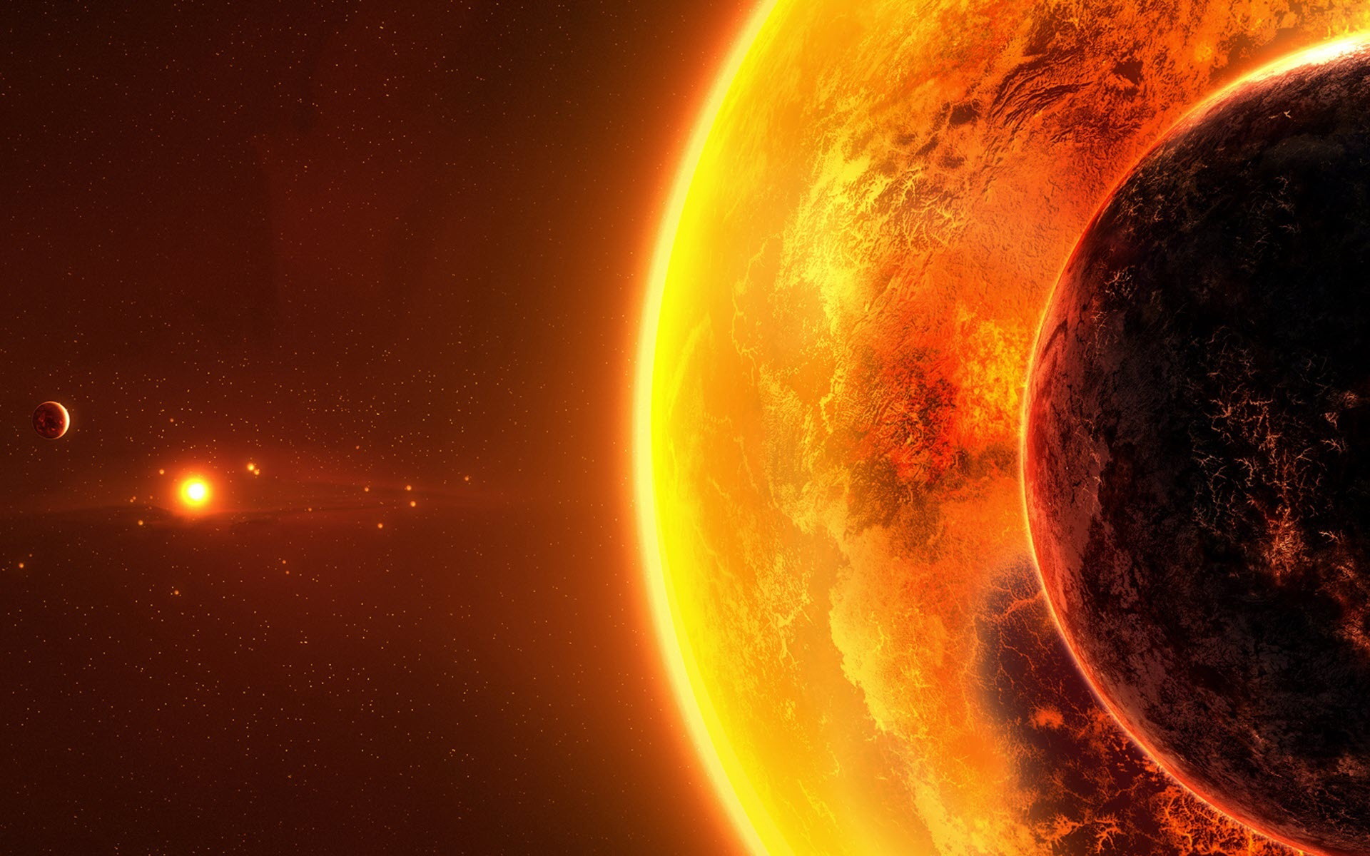sci, Fi, Science, Outer, Space, Universe, Planets, Sun, Atmosphere, Stars, Cg, Digital, Art Wallpaper