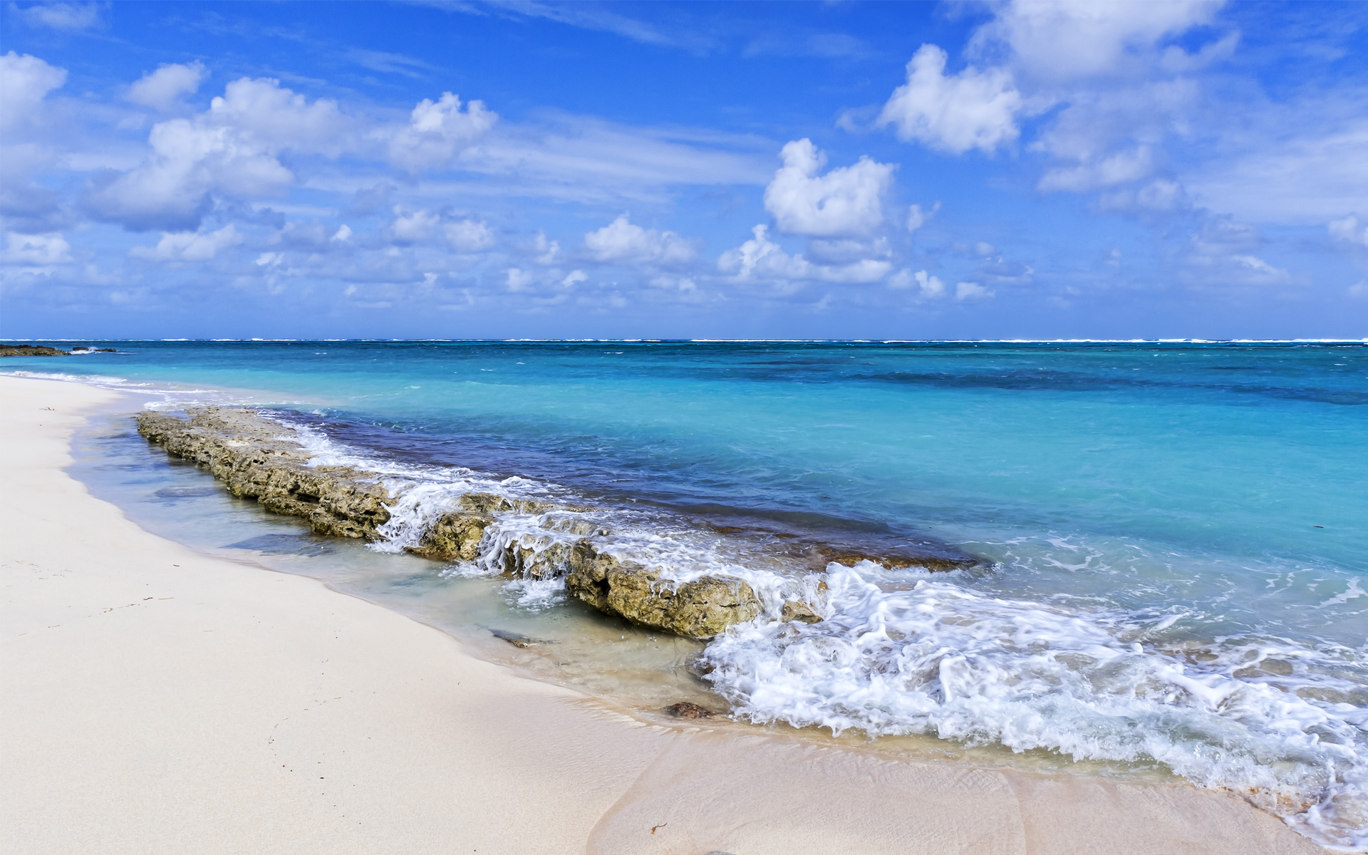 landscapes, Ocean, Sea, Waves, Breakers, Sky, Clouds, Tropical Wallpaper