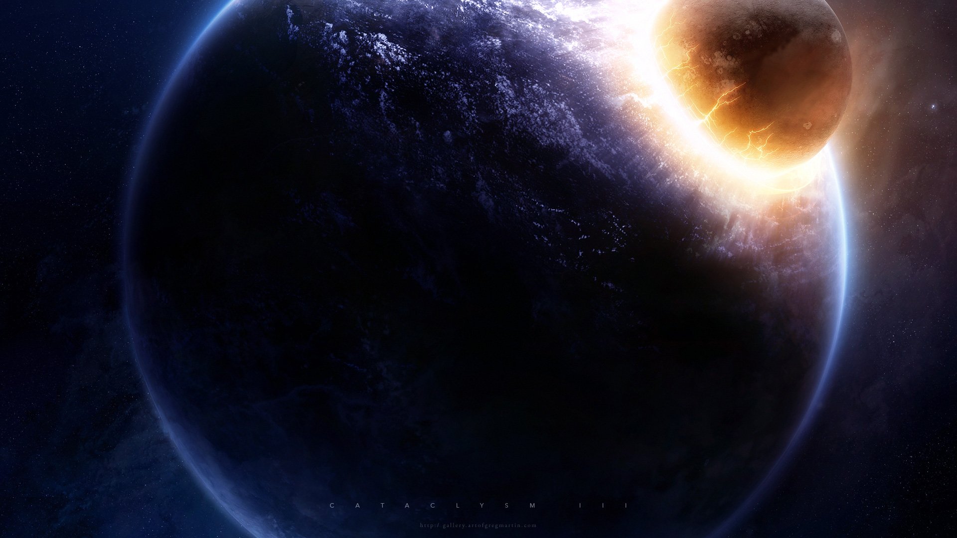 outer, Space, Stars, Explosions, Planets, Cataclysm, Greg, Martin Wallpaper
