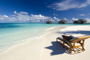 maldives, Conrad, Beach, Ocean, Sea, Seascape, Resort, Cabin, Houses, Dock, Pier, Tropical, Vacation, Chair, Waves, Sky, Clouds