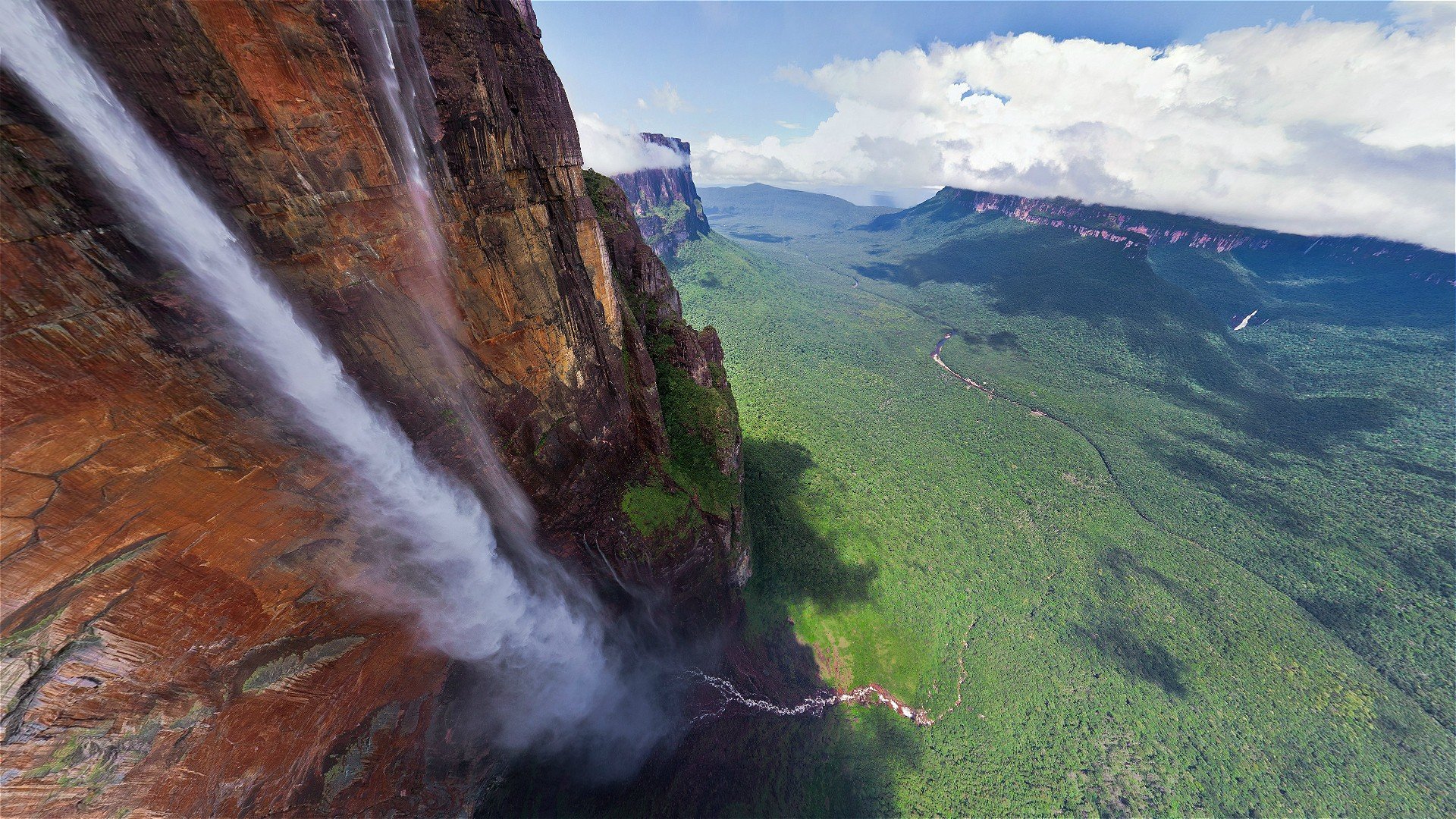 mountains, Clouds, Landscapes, Forests, Cliffs, Venezuela, Waterfalls, Rivers, Angel, Falls Wallpaper