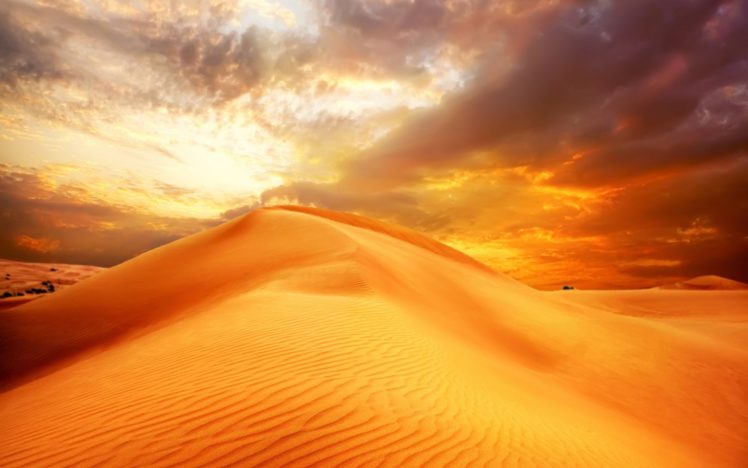 sunrise, Sand, Landscape, Clouds, Nature, Desert, Sky, Dune HD Wallpaper Desktop Background
