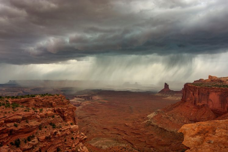 clouds, Storm, Canyon, Rain HD Wallpaper Desktop Background