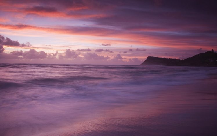 ocean, Sea, Sky, Clouds, Sunset HD Wallpaper Desktop Background