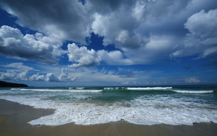 ocean, Sea, Waves, Sky, Clouds HD Wallpaper Desktop Background