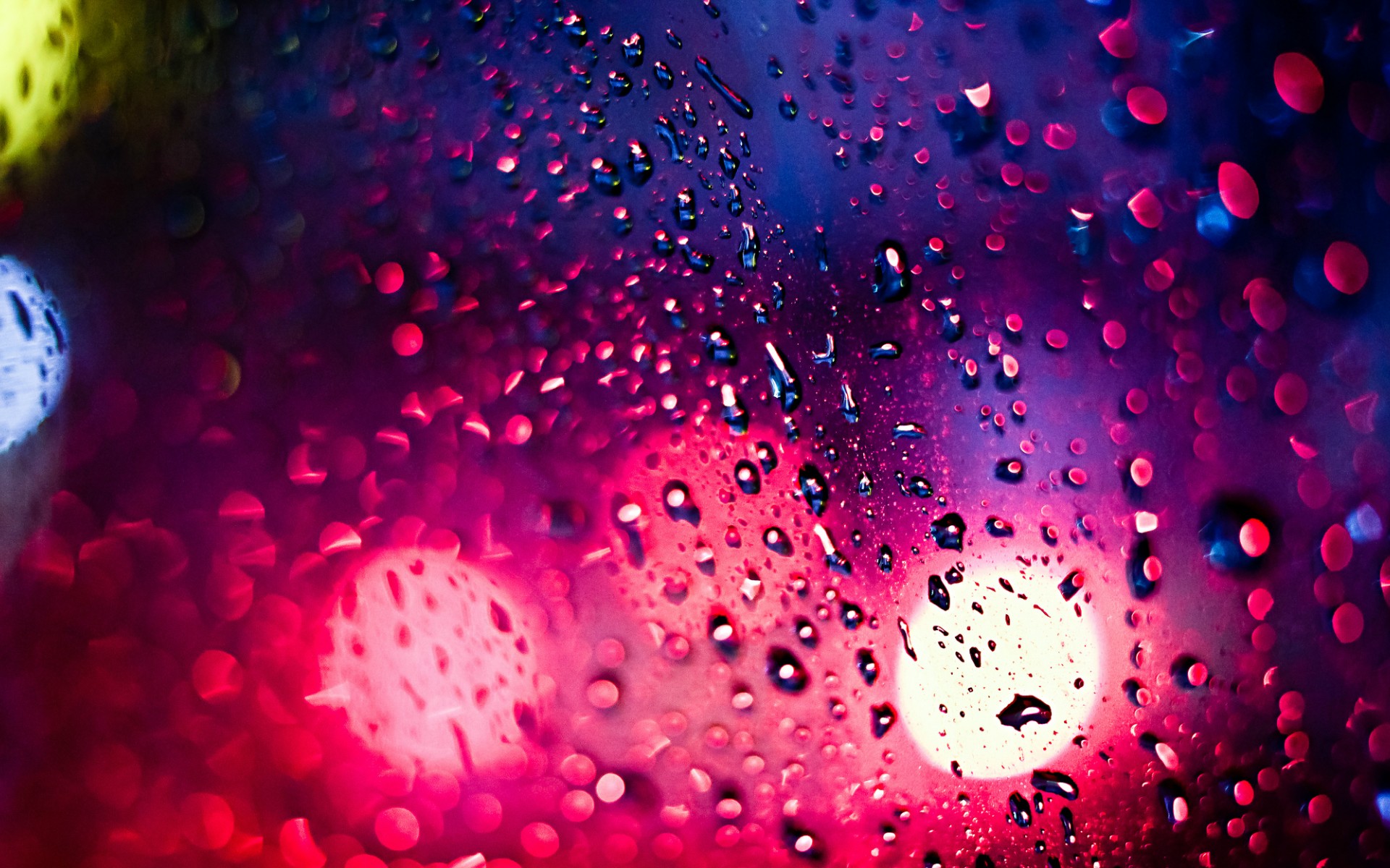 bokeh, Drops, Rain, Lights, Window, Glass, Water, Color, Wet Wallpaper