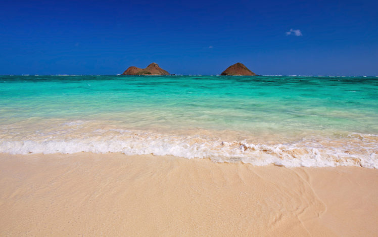ocean, Sea, Nature, Beaches, Waves, Ocean, Sea, Isalnds, Sky, Tropical, Sand HD Wallpaper Desktop Background