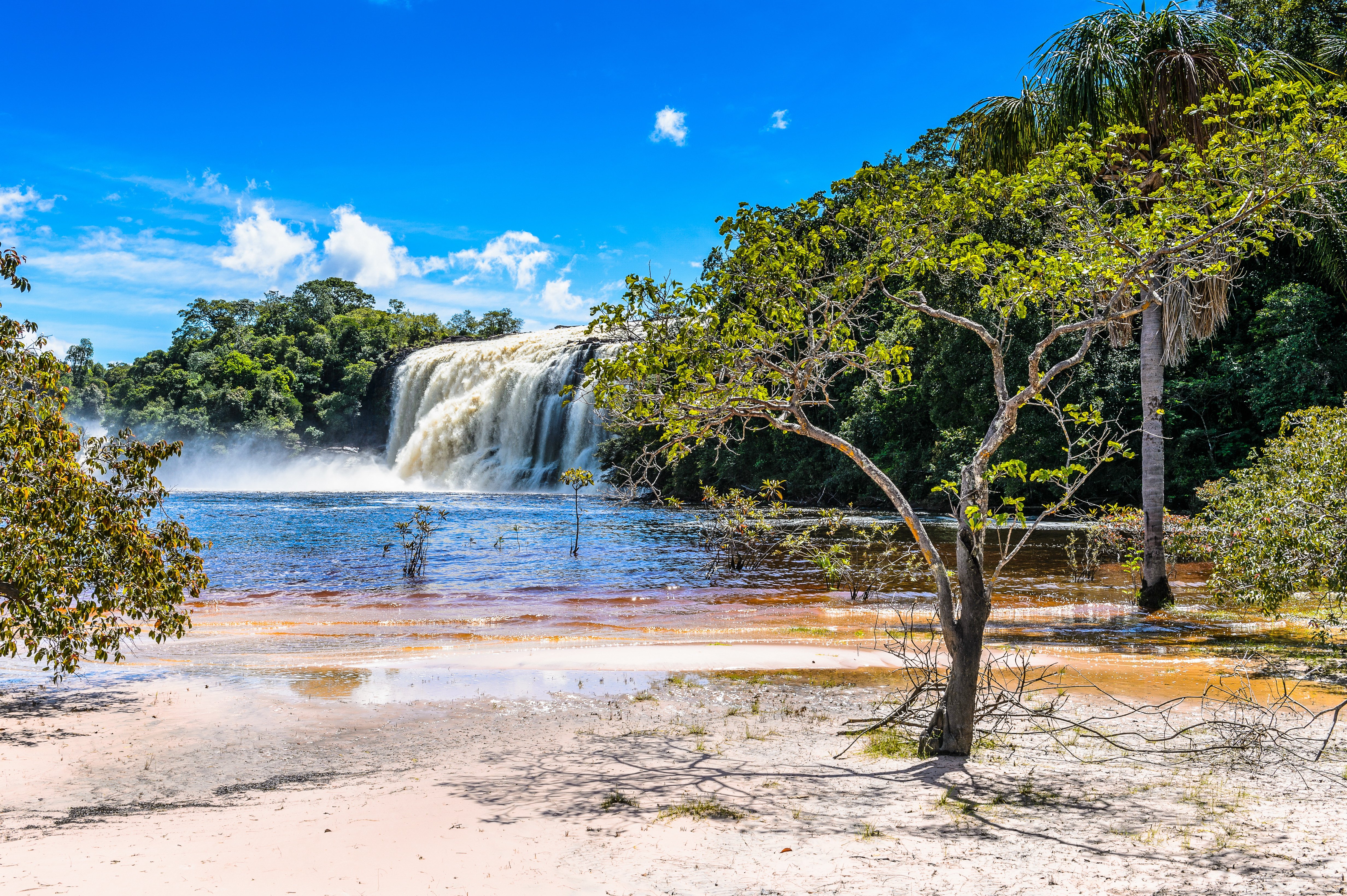 venezuela, Rivers, Waterfalls, Coast, Parks, Canaima, Nature Wallpaper