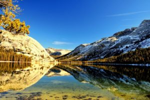 snow, Nature, Landscapes, Lakes, Reflection, Water, Trees, Forest, Woods, Mountains, Sky