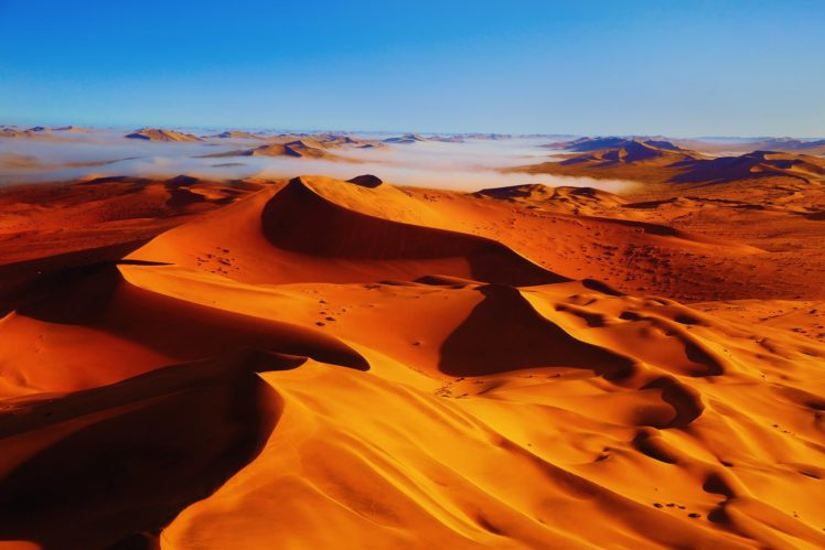 dunes, Sky, Desert, Fog HD Wallpaper Desktop Background