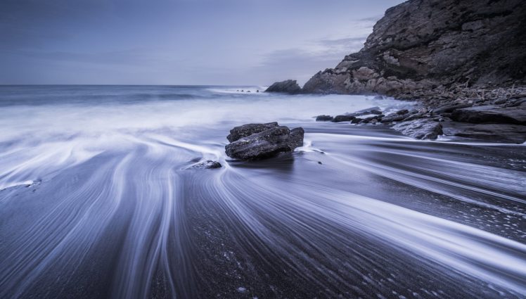 spain, Bay, Of, Biscay, Beach, Surf, Rocks, Landscape HD Wallpaper Desktop Background
