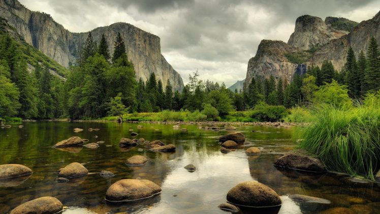 lakes, Pond, Valleys, Trees, Greenery, Mountainous, Regions, Cloudy, Skies HD Wallpaper Desktop Background