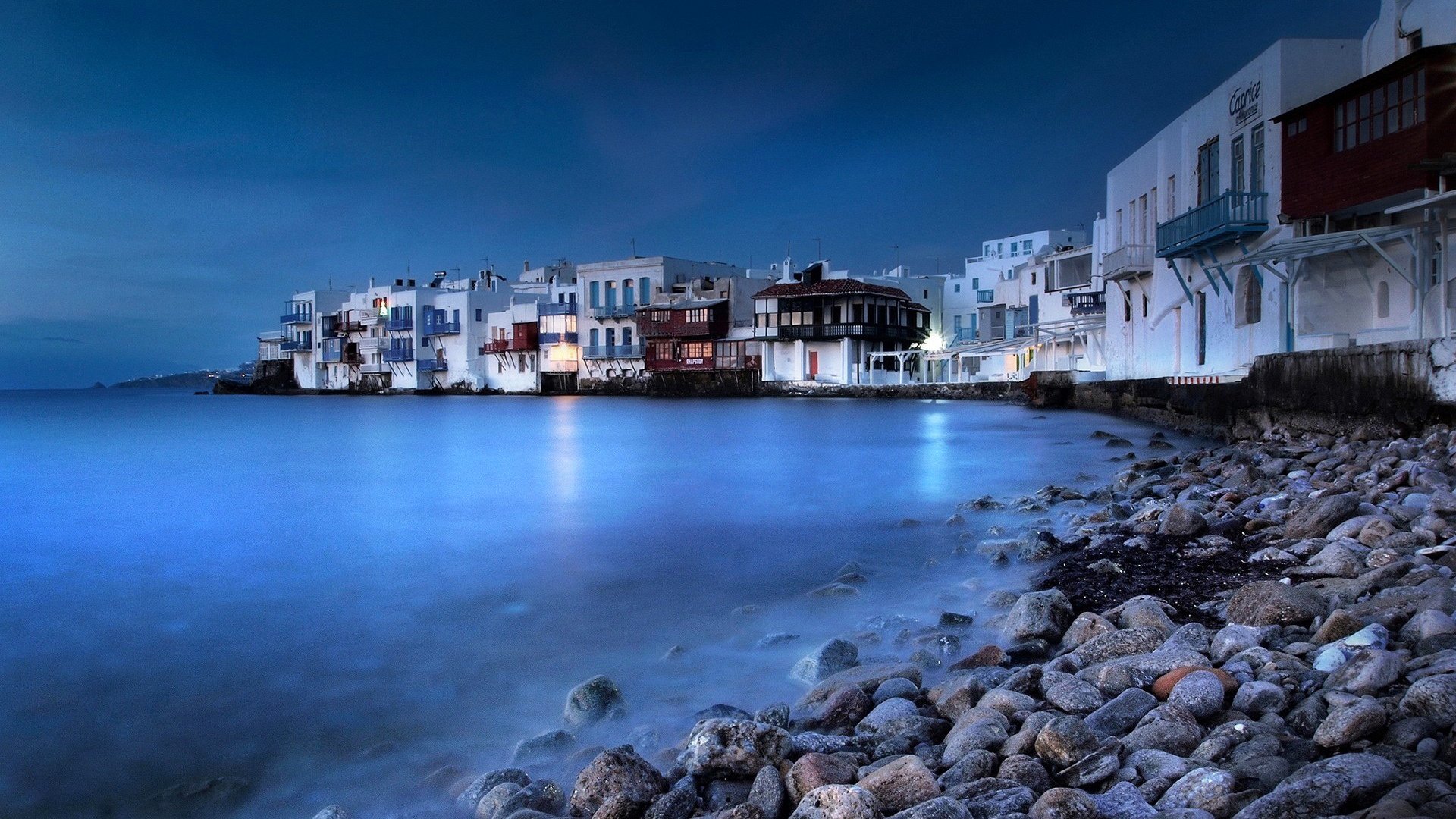 sea, Town, Beach, Sky, Blue Wallpaper