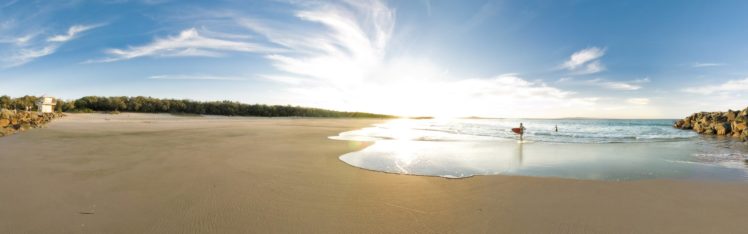 sea, Beach, Sand, Sky, Nature HD Wallpaper Desktop Background