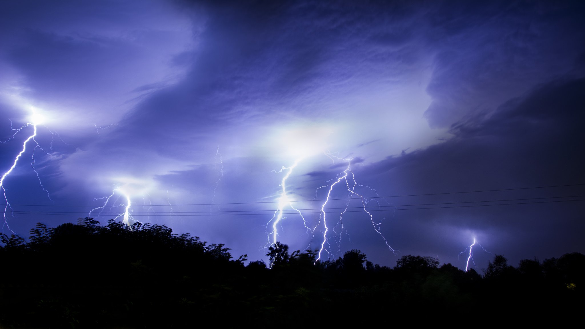 Thunder Storn Flash Lightning Sky Night Eclair Nuit Foudre Nature Walppaper Wallpapers