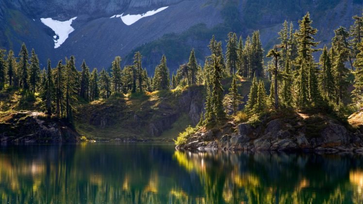 baker, Wilderness, Washington, Mount, Lake, Hayes, Backgrounds, Landscape, Nature, Reflection HD Wallpaper Desktop Background