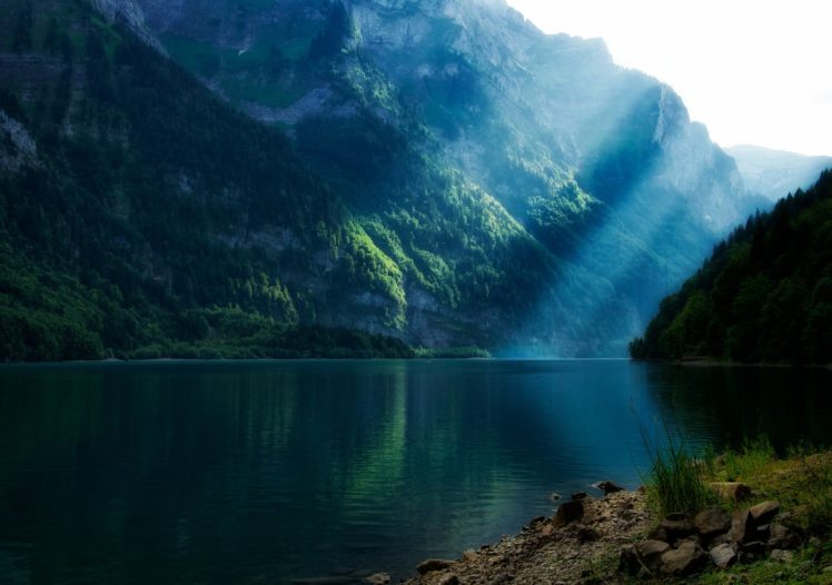 forest, Landscape, Mountain, Sunlight, Lake, Beautiful, Amazing HD Wallpaper Desktop Background