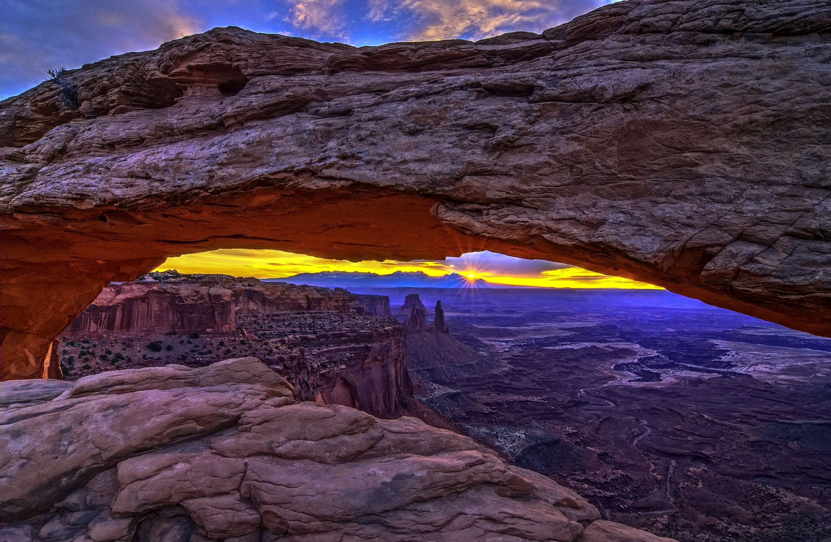 arches, National, Park, Near, Moab, Utah, Desert, Landscape, Mountains, Sunrise, Sunset Wallpaper